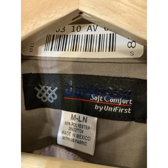 Soft Comfort By Unifirst Gray Orange Safety Work Mechanic Tow‎ Button Shirt Sz M - Picture 2 of 8